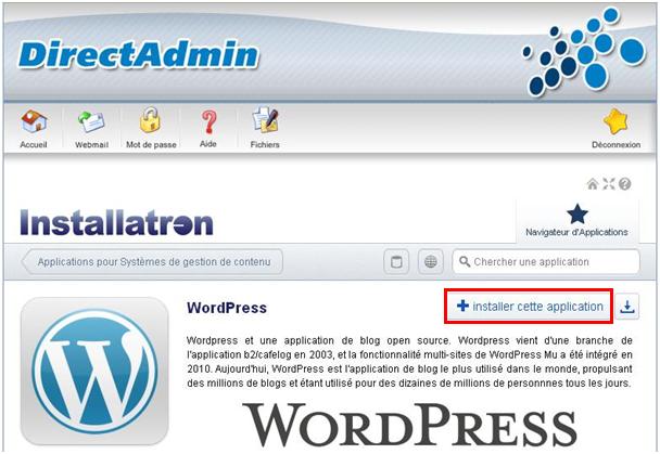 installer wordpress